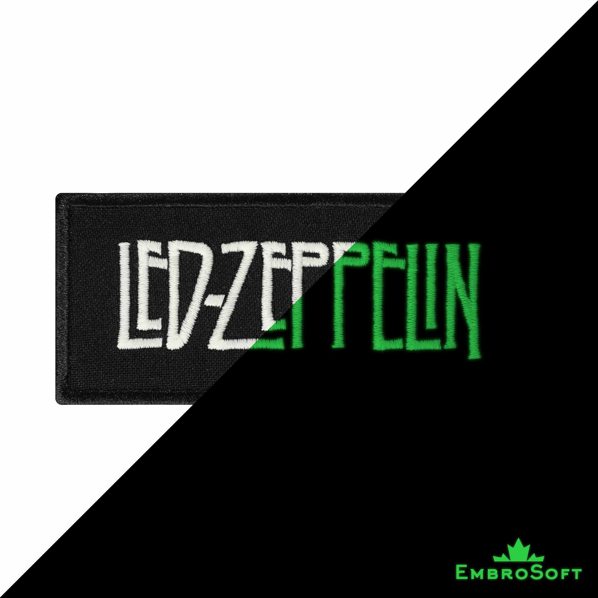 Zeppelin Logo - Led Zeppelin Logo Embroidered Glowing Patch (4.1 x 1.8)