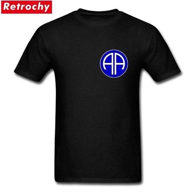 82nd Logo - US $13.2 40% OFF|US Army 82nd Airborne Division Logo T Shirts Men's Cotton  Breathable Elastic Short Sleeve T shirt tops for Men-in T-Shirts from Men's  ...
