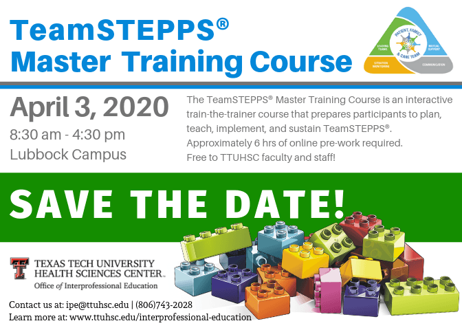 TeamSTEPPS Logo - TeamSTEPPS Master Training | Texas Tech University Health Sciences ...