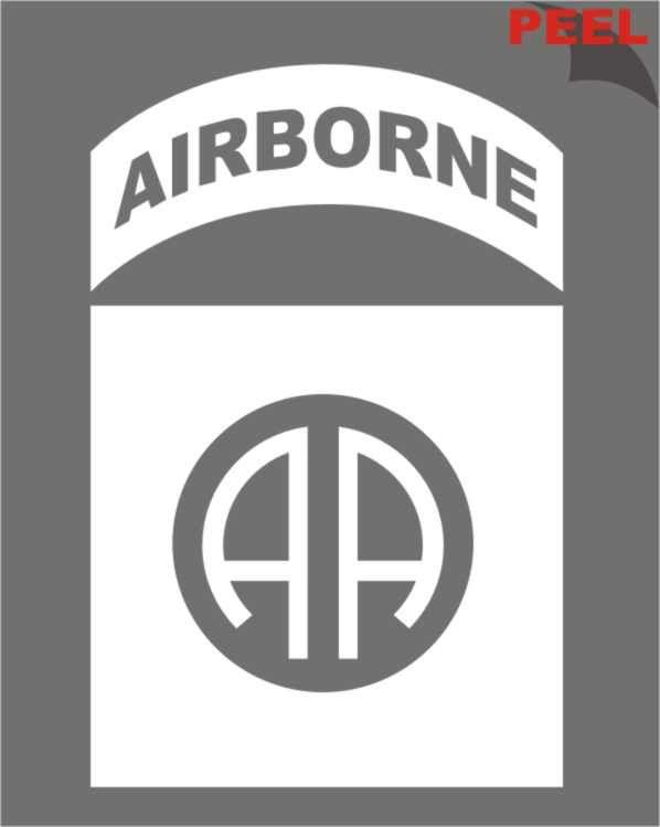 82nd Logo - 82nd Airborne AA Logo White Jumbo Vinyl Transfer | North Bay Listings