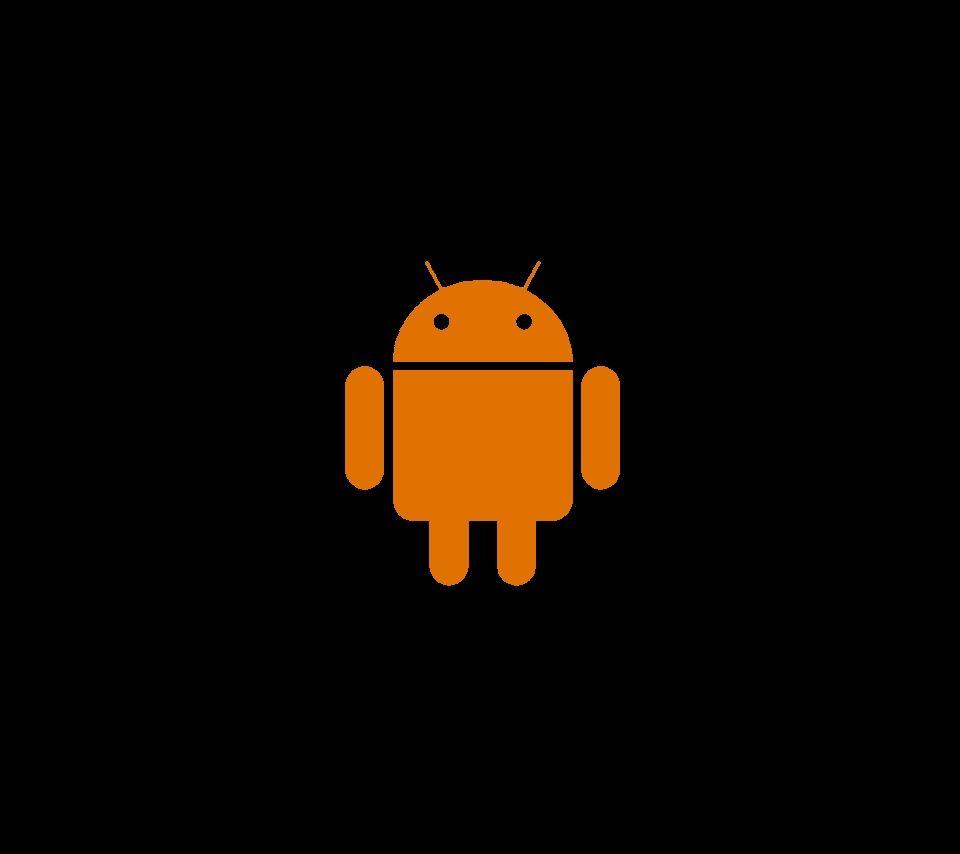 Black and Orange Logo - Photo android logo on black in the album Droid