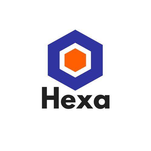 Orange and Blue Logo - Blue, Orange and Black Hexa Games Logo - Templates by Canva