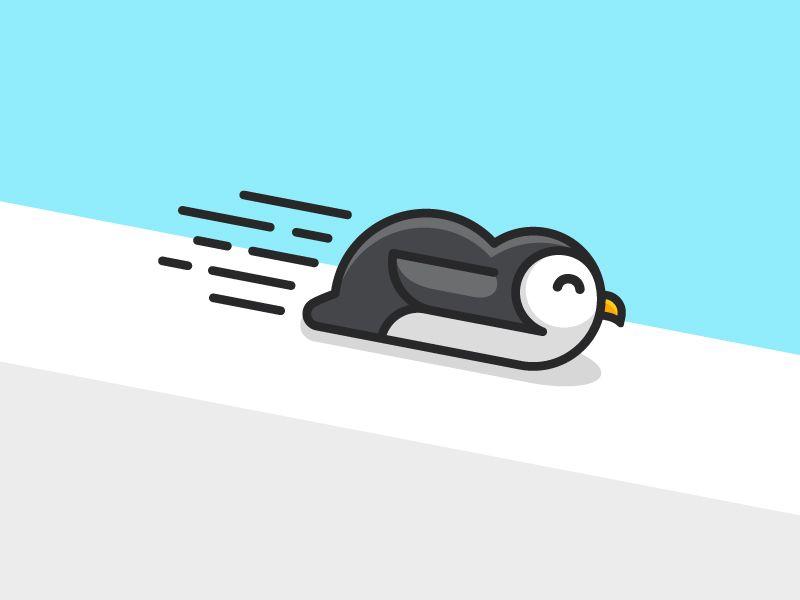 Sliding Logo - Sliding Penguin | Logo idea | Penguin illustration, Penguins ...