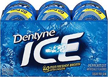 Dentyne Logo - Dentyne Ice Sugar Free Gum (Peppermint, 60 Piece, Pack of 6)