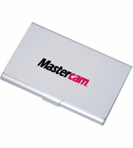 Mastercam Logo - Aluminum Business Card Holder with 2 Color Mastercam® Logo