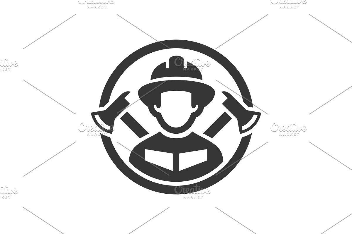 Firefigher Logo - Firefighter Logo Icon on White