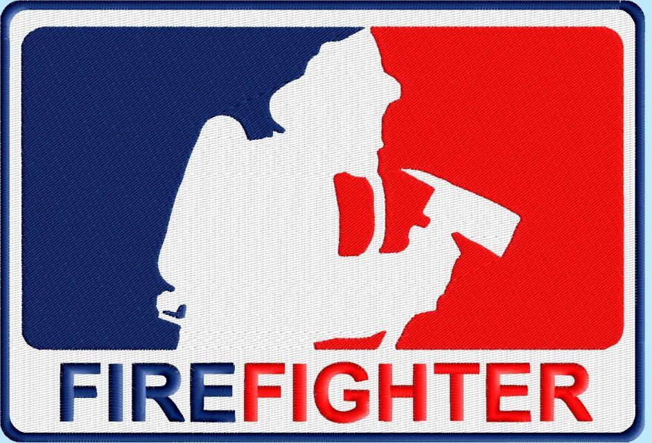 Firefigher Logo - Firefighter logo 3 size pack machine embroidery design