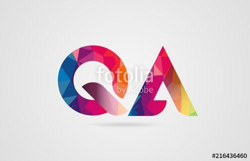 Qa Logo - alphabet letter qa q a logo combination design