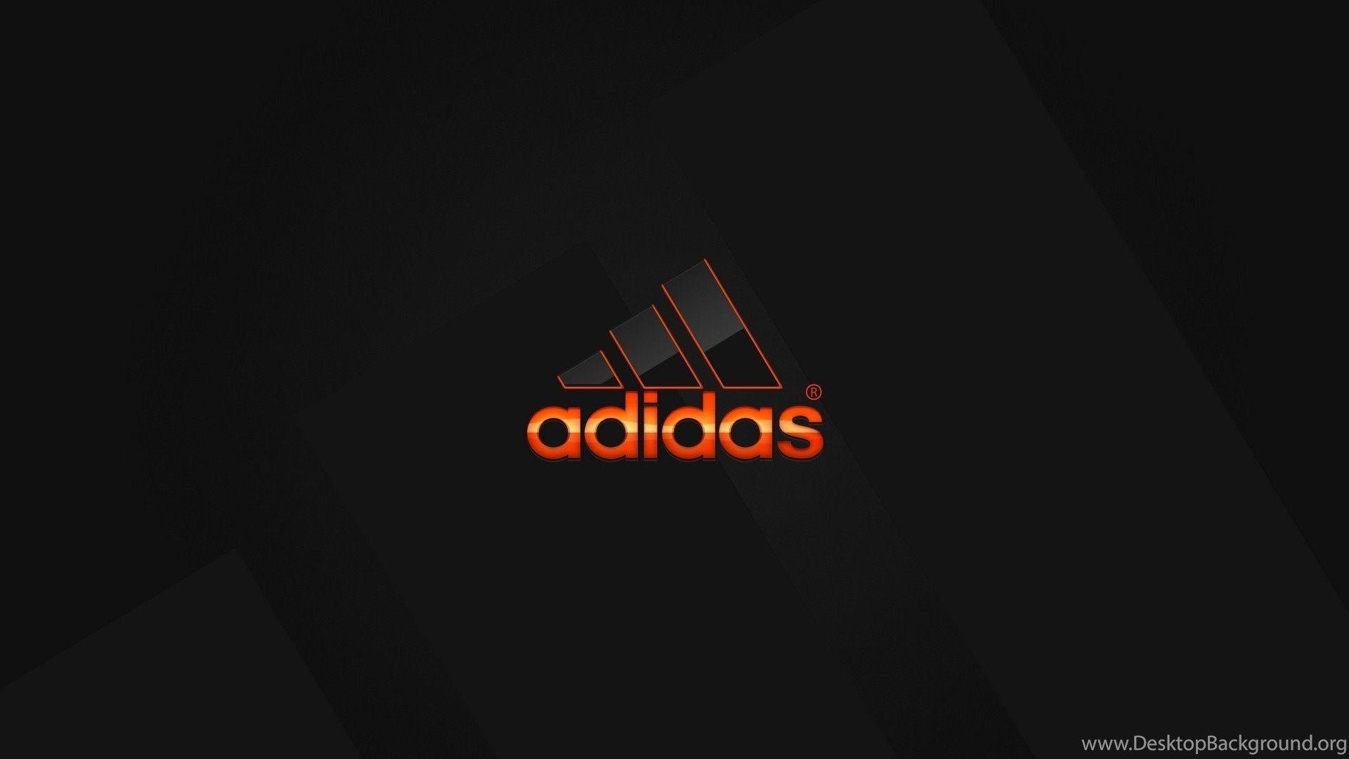 Black and Orange Logo - Adidas, Logo, Orange, Black Backgrounds Desktop Background