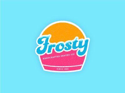 Shaved Logo - Frosty Handcrafted Shaved Ice. Logos. Ice logo, Snow cones, Ice