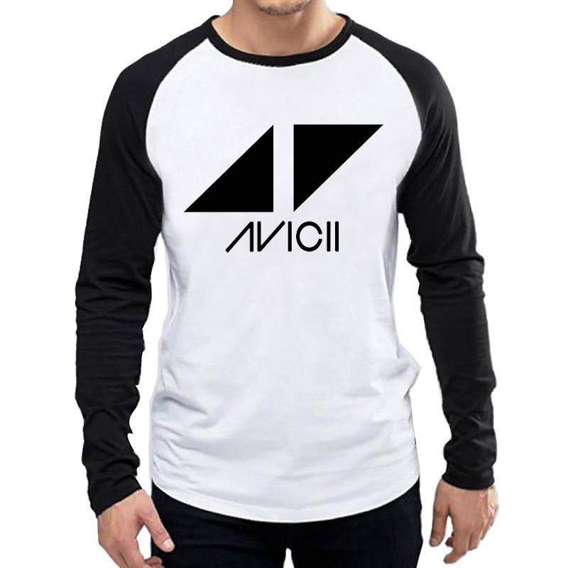 Avicii Logo - US $9.83 46% OFF|Long Sleeve Avicii T Shirt Fashion Mens White Color Avicii  Logo T Shirt Top Tees tshirt Full Sleeve Avicii T shirt-in T-Shirts from ...