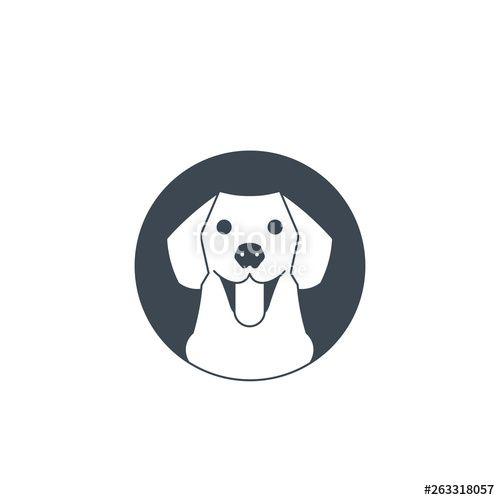 Labrador Logo - Dog head icon. Flat style. labrador retriever dog logo vector ...