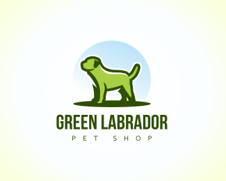 Labrador Logo - Green Labrador Designed