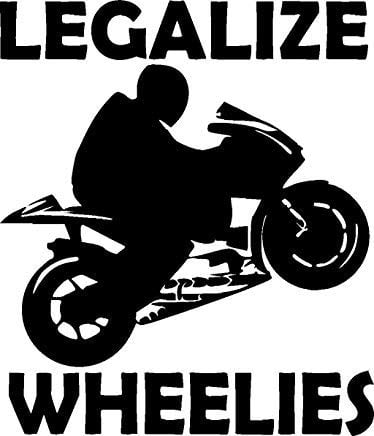 Sportbike Logo - Amazon.com: YWS Vinyl Stickers Decal - Legalize Wheelies Sportbike ...