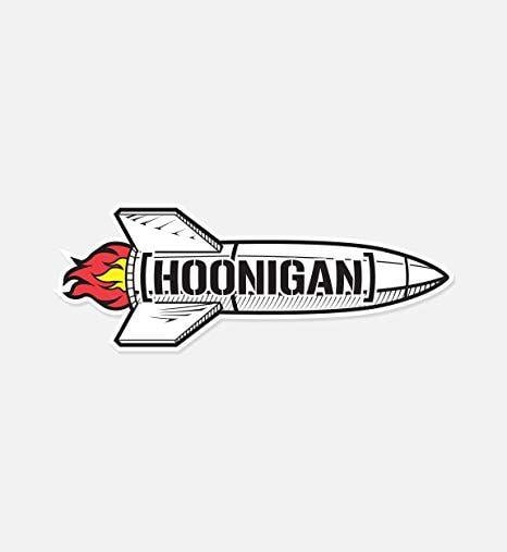 Braket Logo - Hoonigan Rocket with Bracket Logo Premium Vinyl Sticker” Die Cut Vinyl Decal. Light That Fuse and Show Some Love to Your Bumper, Laptop, Skate