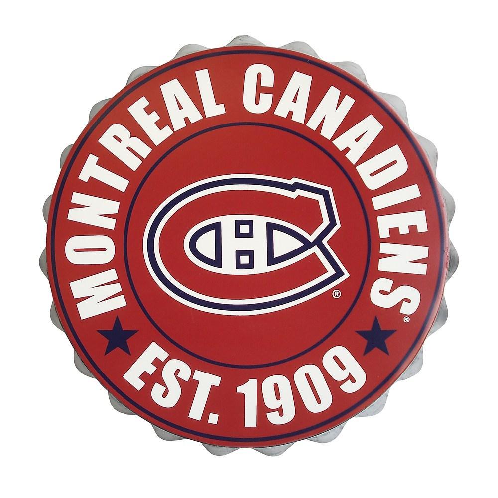 Canadiens Logo - Forever Collectibles Montreal Canadiens Bottle Cap Wall Logo