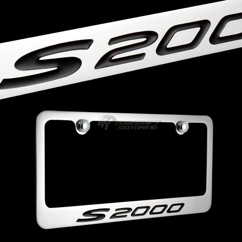 S2000 Logo - HONDA S2000 LOGO Chrome Plated Brass License Plate Frame with 2 Chrome Caps  | eBay