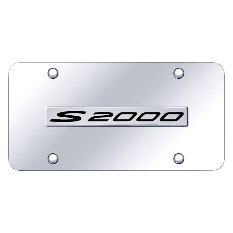 S2000 Logo - Autogold® S20.N.CC - Chrome License Plate with 3D Chrome S2000 Logo