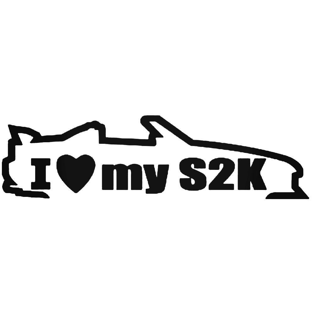 S2000 Logo - Honda I Love My S2000 Japanese 2 Decal Sticker