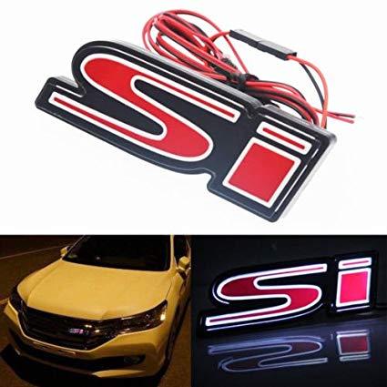 S2000 Logo - Tacraft SI-LED LED SI SI Grill Grille Kidney 3D Red LED Logo Emblem Badge  For Honda Civic Accord S2000 SPIRIOR LED