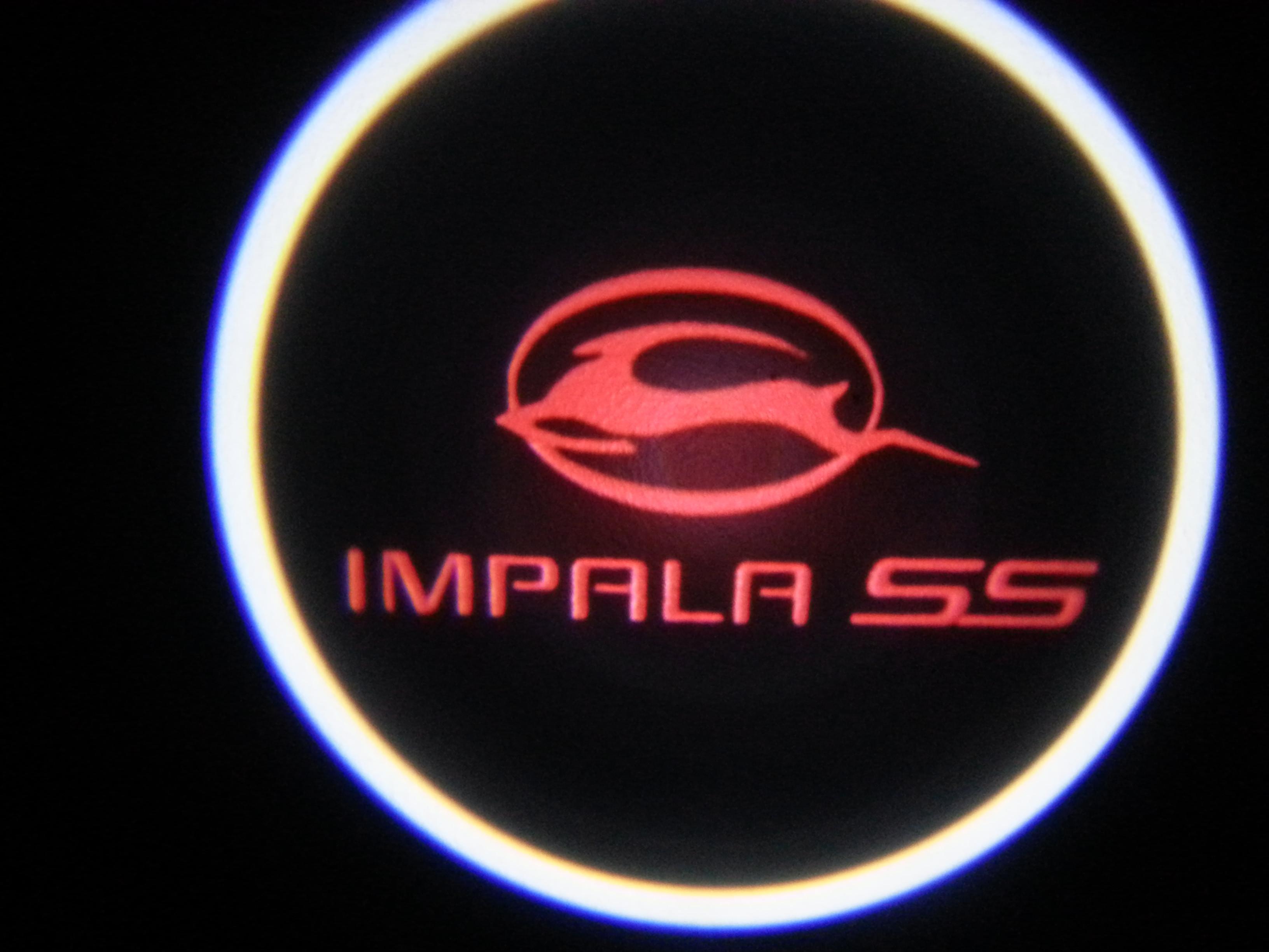 Impala Logo - Impala SS logo puddle ghost Lights (red)