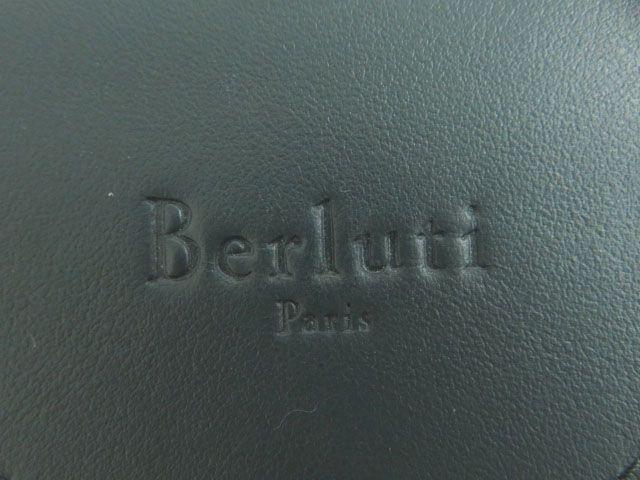 Berluti Logo - With unused article ● ベルルッティ Berluti logo model push leather mini-clutch  bag green box, preservation bag