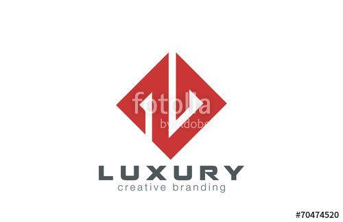 Rhombus Logo - Luxury Jewelry logo design vector rhombus. Real estate icon Stock