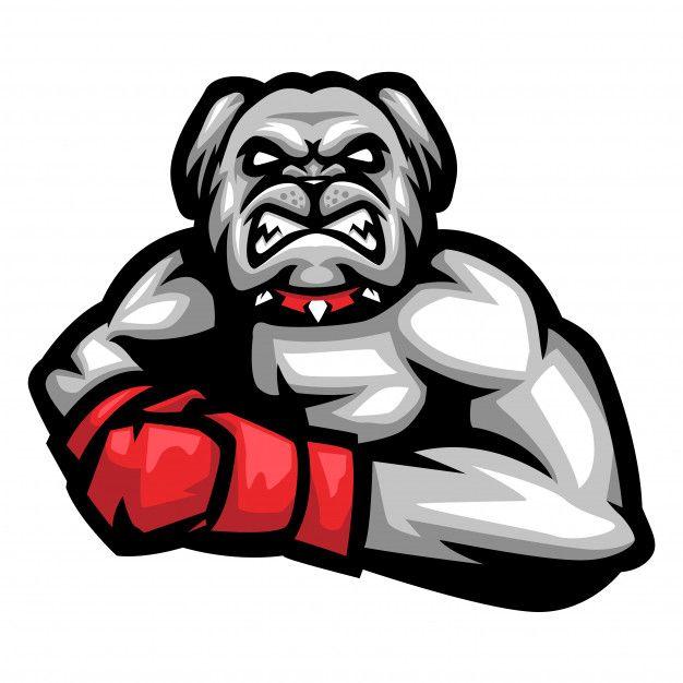 Boxer Logo - Bulldog boxer mascot logo Vector