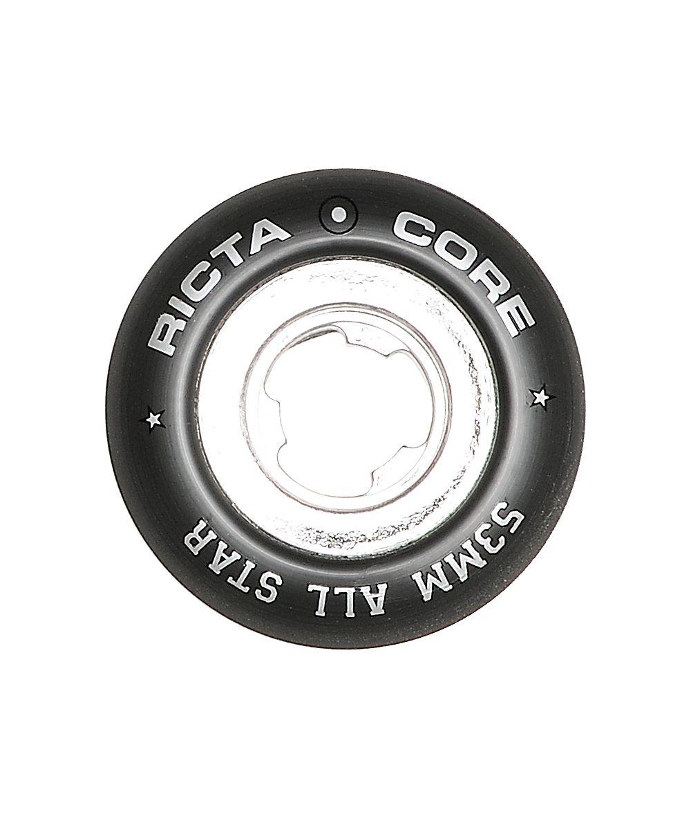 Ricta Logo - Ricta Chrome Core All Star 53mm Black Skateboard Wheels