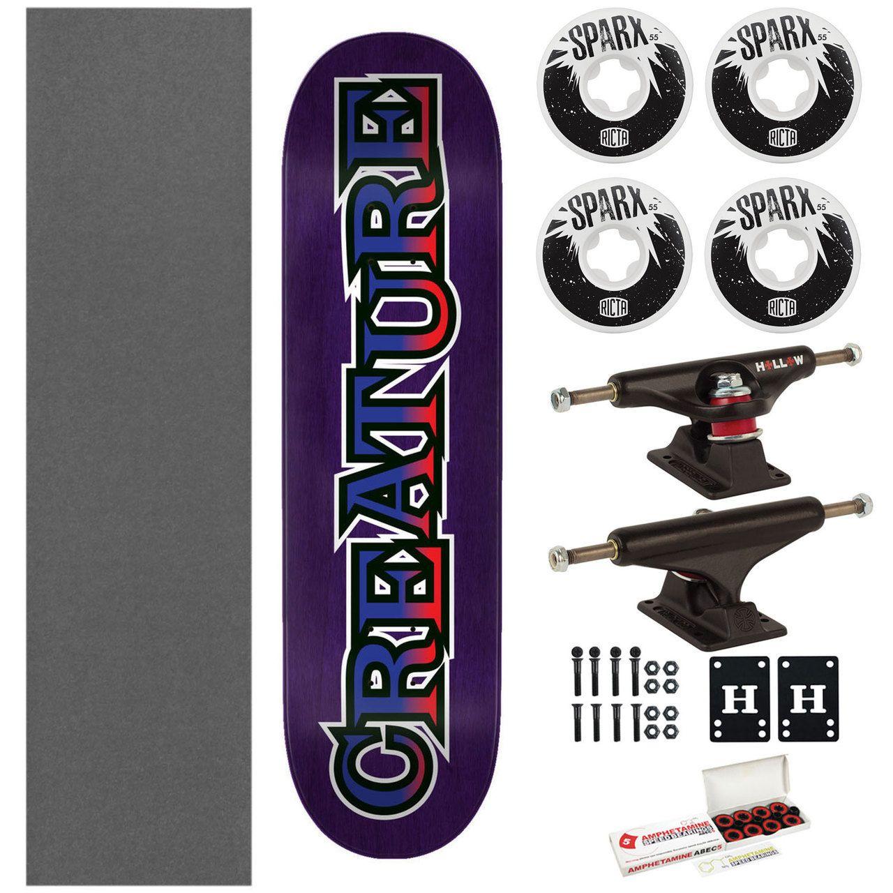 Ricta Logo - Creature Complete Long Logo Sm 8.0 with Independent Trucks, Ricta Wheels