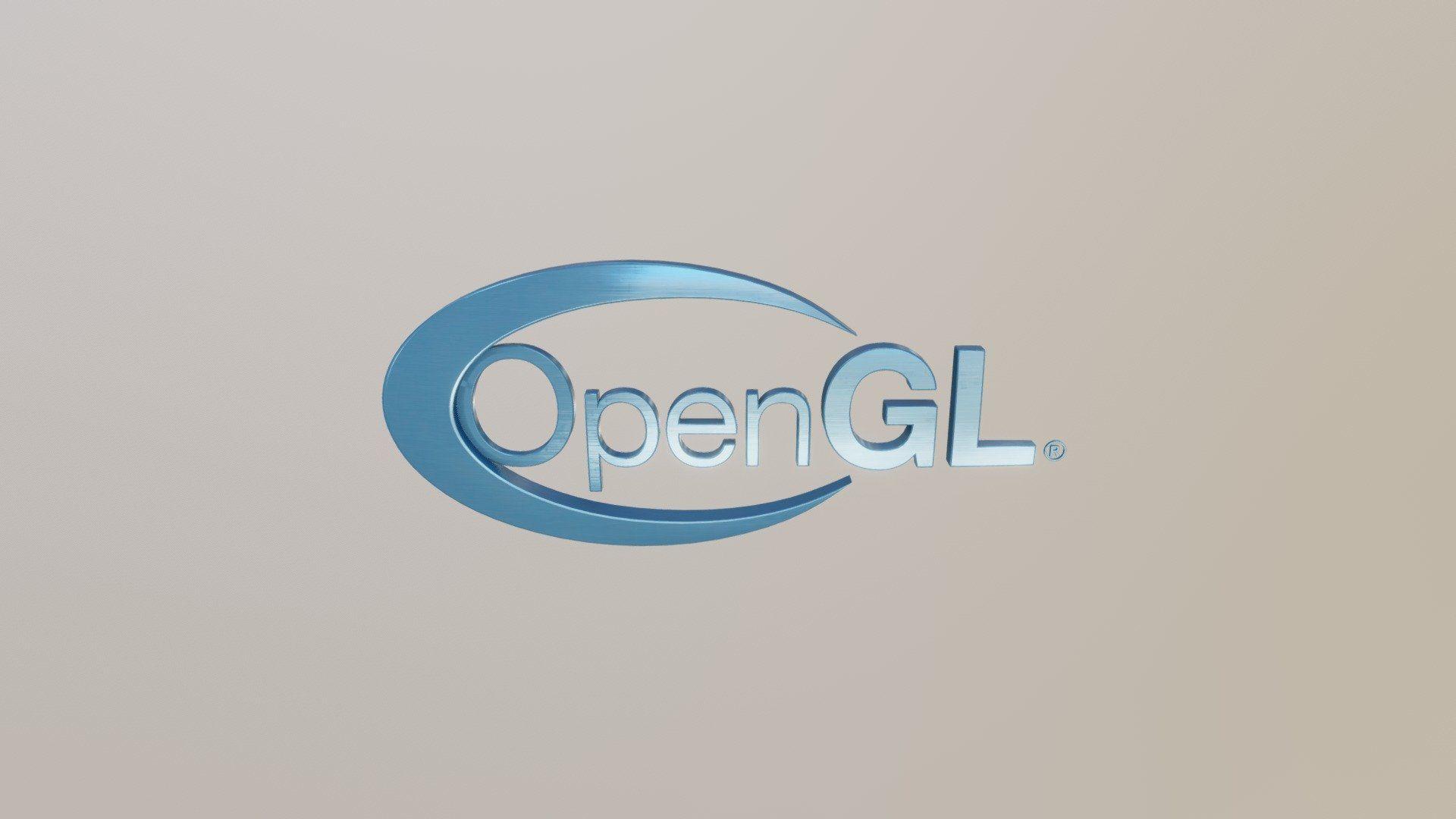 OpenGL Logo - OpenGL Logo Free 3D model