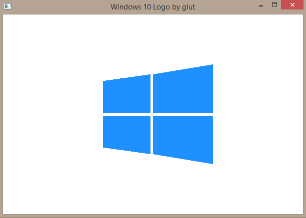 OpenGL Logo - Windows 10 logo in glut/OpenGL