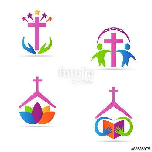 Christianity Logo - Christianity cross vector design represents church logos