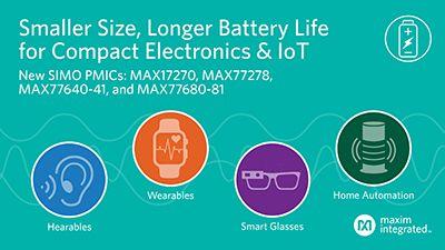 PMIC Logo - Maxim's SIMO PMICs Shrink Power Regulator Size in Half for IoT