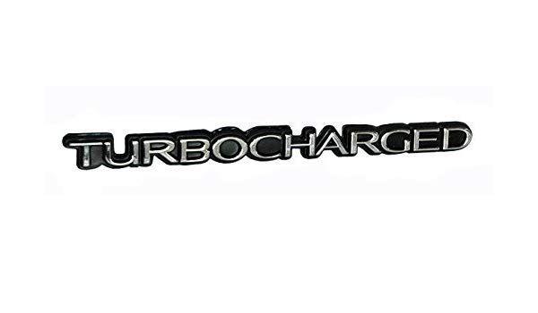 Turbocharger Logo - TURBOCHARGED Turbocharger Engine Chrome & Black Embossed