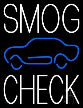 Smog Logo - White Smog Check Car Logo Neon Sign