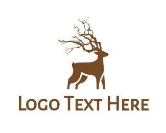 Reindeer Logo - Forest Deer Logo