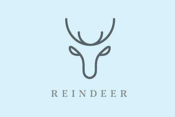 Reindeer Logo - Deer Minimal logo