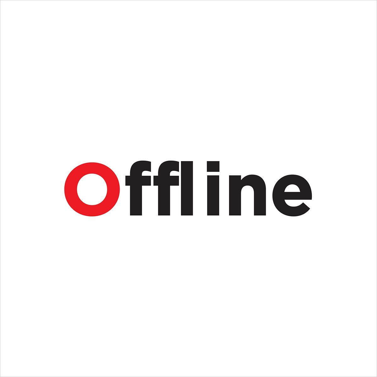 Free Vector | Currently offline banner with polygonal red shapes vector  template