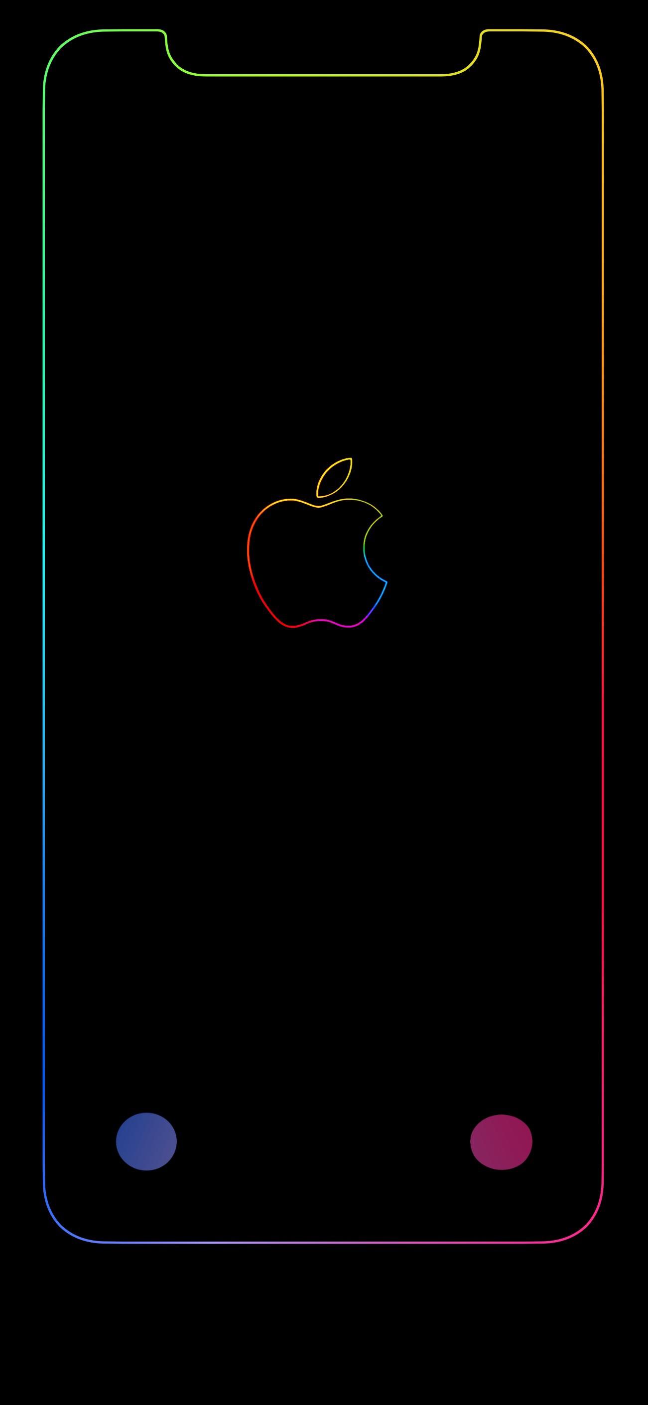 Offline Logo - Outline wallpaper with apple store offline logo for Xs Max