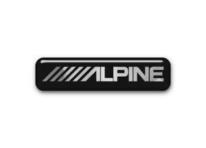 Alpine Logo - Details about Alpine 1x0.25 Chrome Effect Domed Case Badge / Sticker Logo