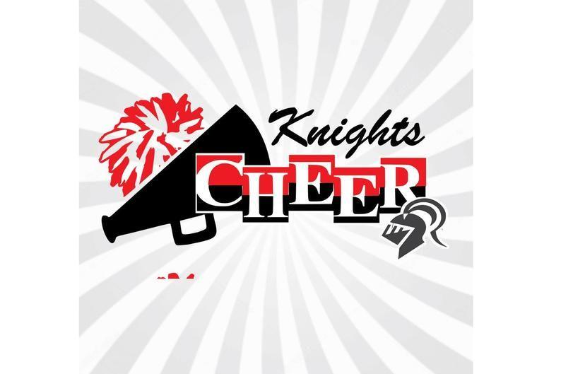 Cheerleader Logo - Knights Cheer Megaphone Cheerleader Vector Sport Pom Logo SVG DXF EPS  Silhouette Studio Vinyl Digital Cut Files Cricut Silhouette Cheer svg