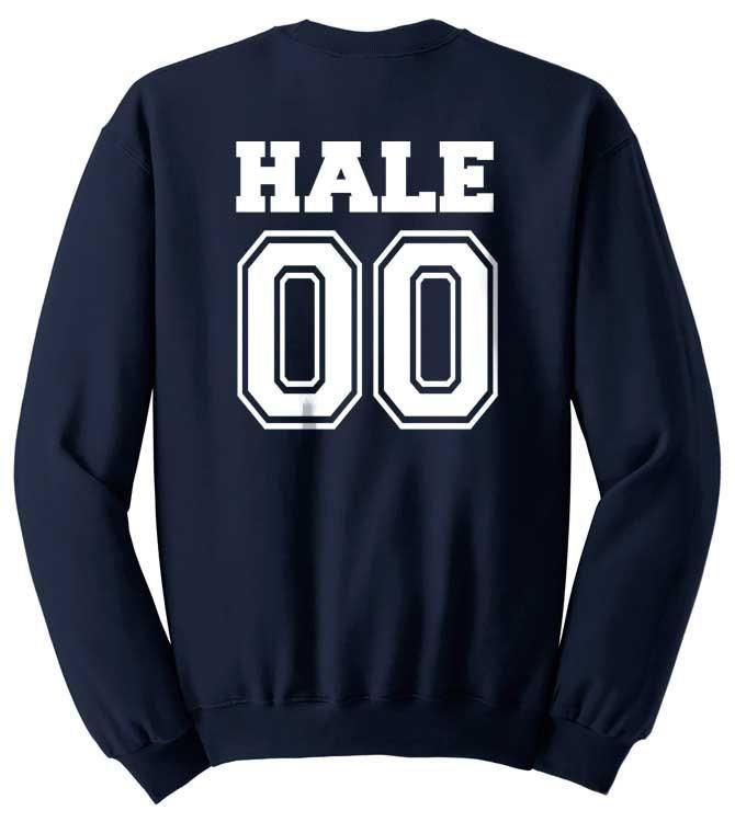 Hale Logo - Hale 00 Beacon Hills Lacrosse Wolf Logo Teen Wolf Crewneck Sweatshirt Navy Adult