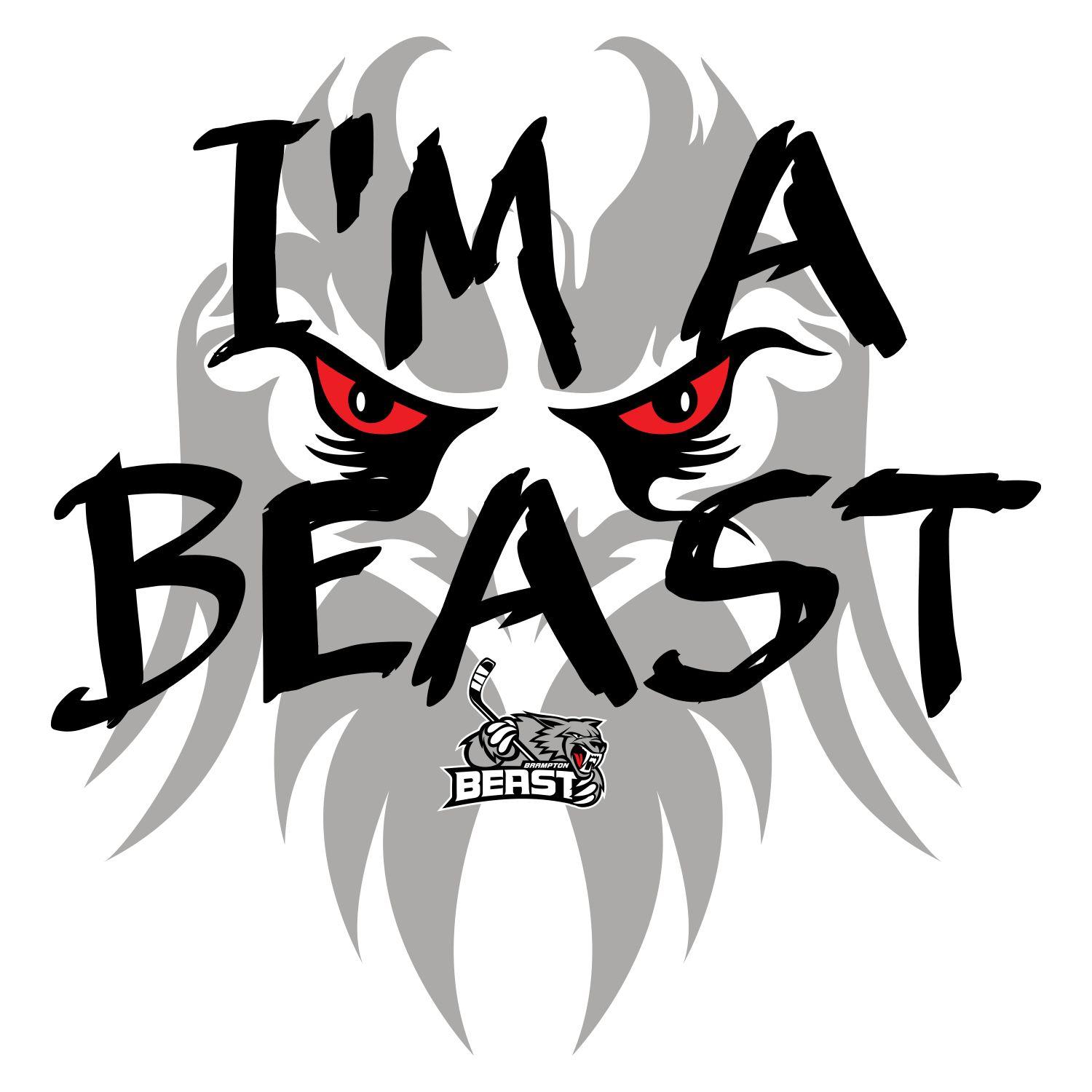 Beast logo sticker in custom colors and sizes