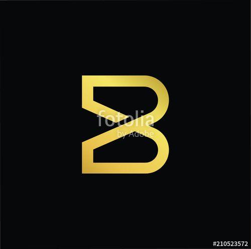 ZB Logo - Initial Gold letter BZ ZB Logo Design with black Background Vector ...