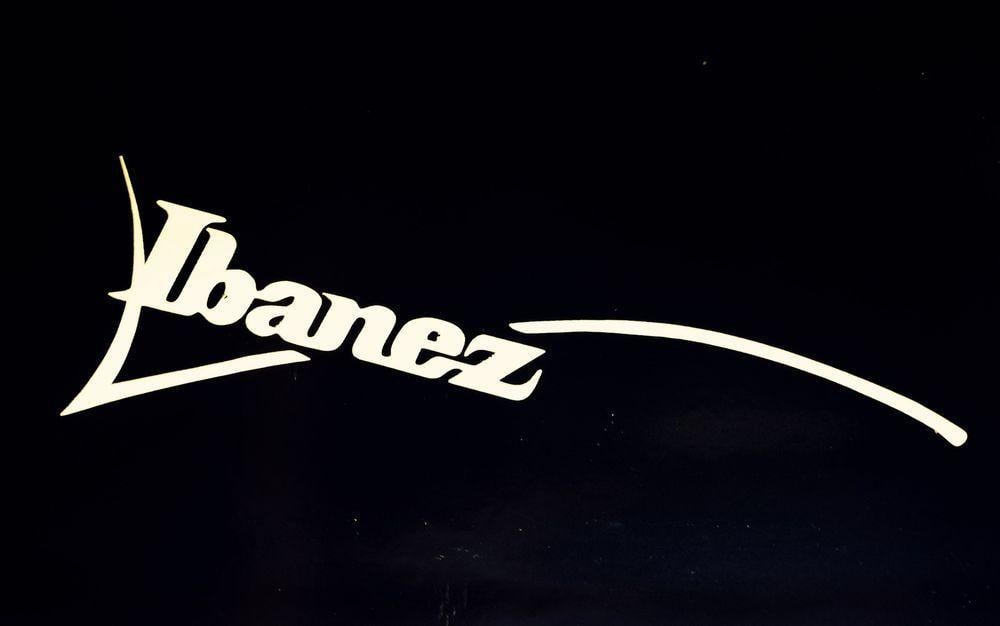Ibanez Logo - Ibanez 5.5 WHITE guitar neck decal, logo