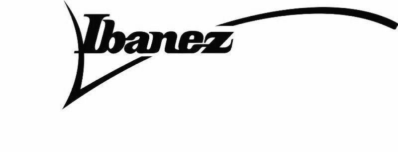 Ibanez Logo - Ibanez 5.5 BLACK guitar headstock decal, logo die cut sticker