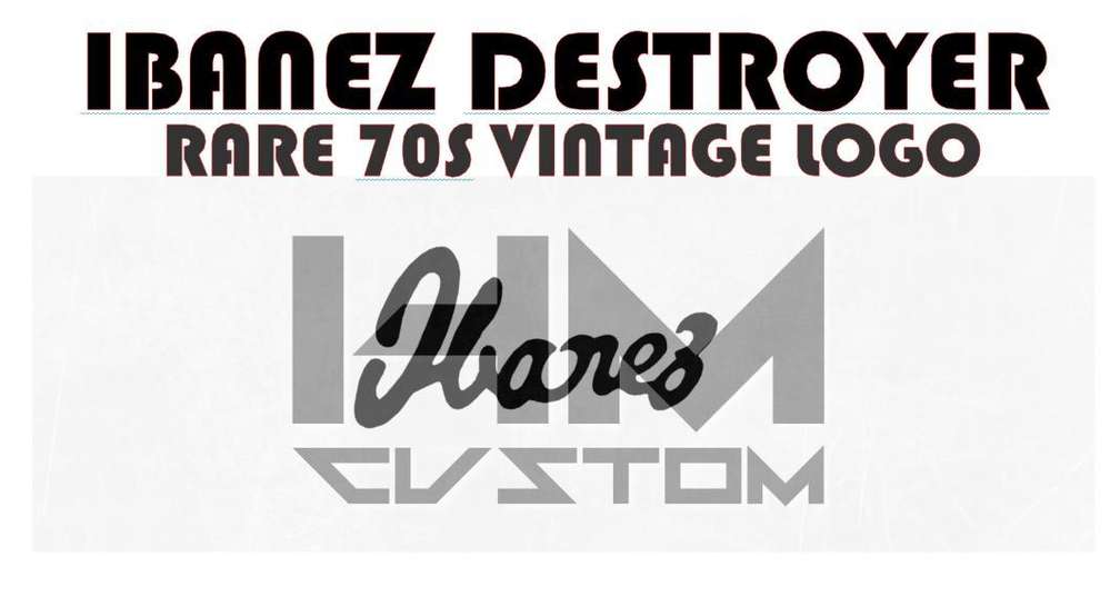 Ibanez Logo - Rare Ibanez Destroyer Vintage Logo Vinyl Decal Sticker