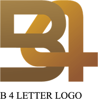 B4 Logo - B4 Letter Design Logo Vector (.AI) Free Download