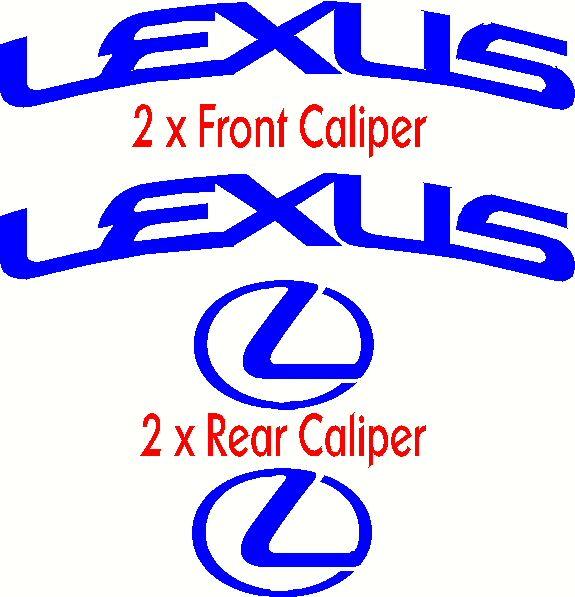 Caliper Logo - LEXUS CURVED HIGH TEMPERATURE CALIPER DECAL SET